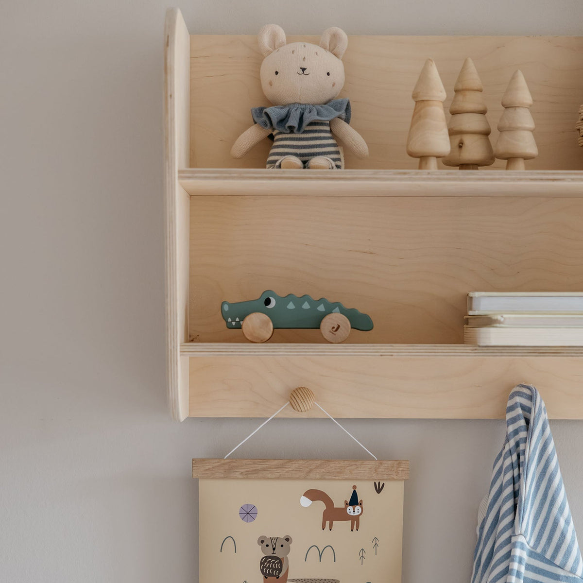 Bear Lorem Knitted Toy & Matching Custom Poster Set