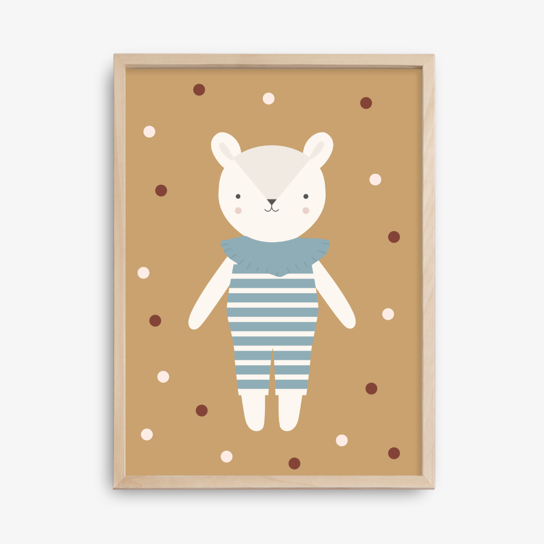 Custom Baby Bear Poster, Ochre