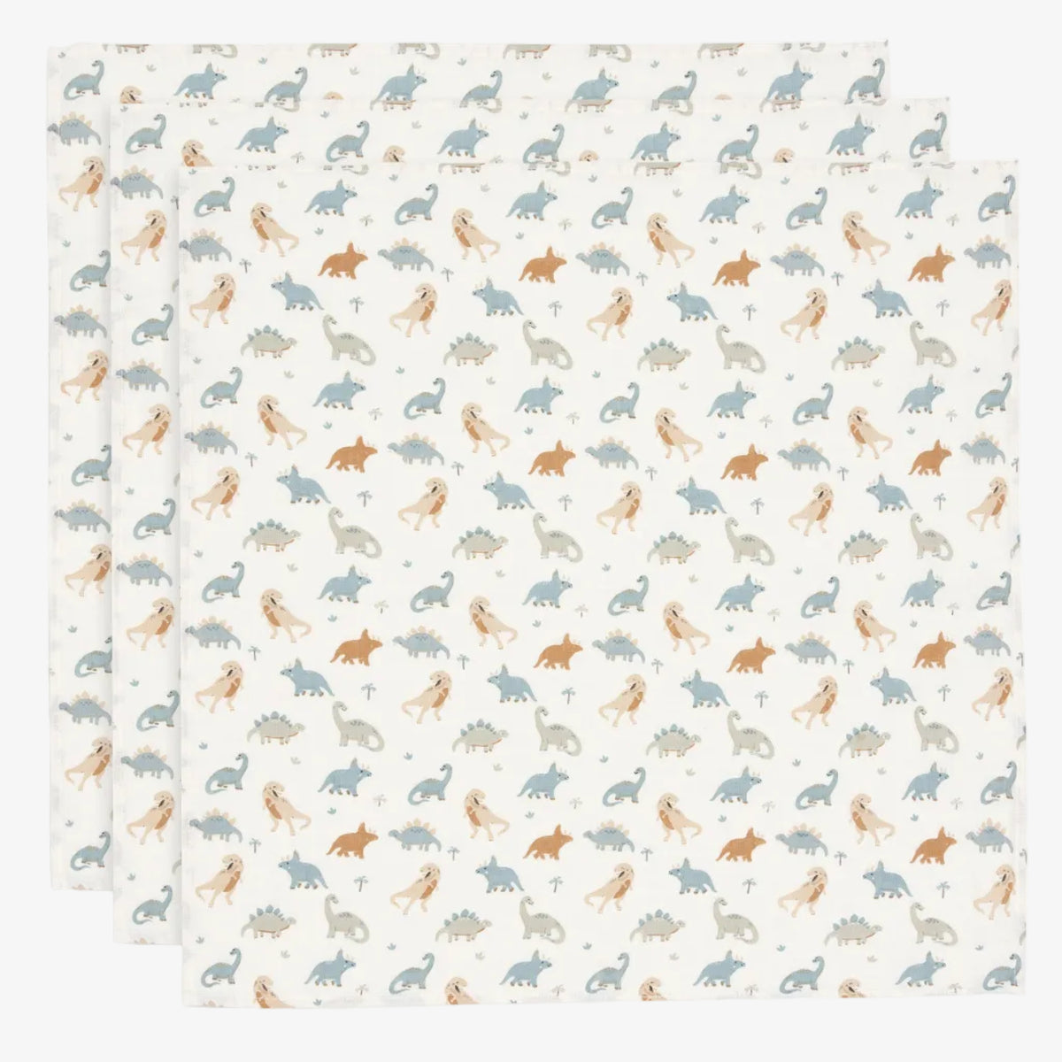 Flannel fabric with small animal pattern on a white background
