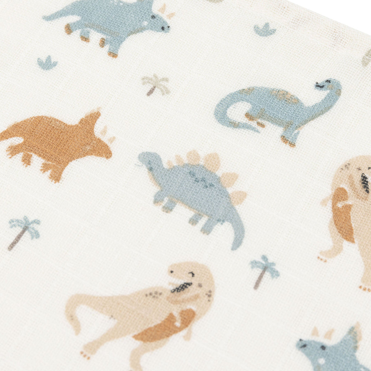 Pattern of cartoon dinosaurs on a white background