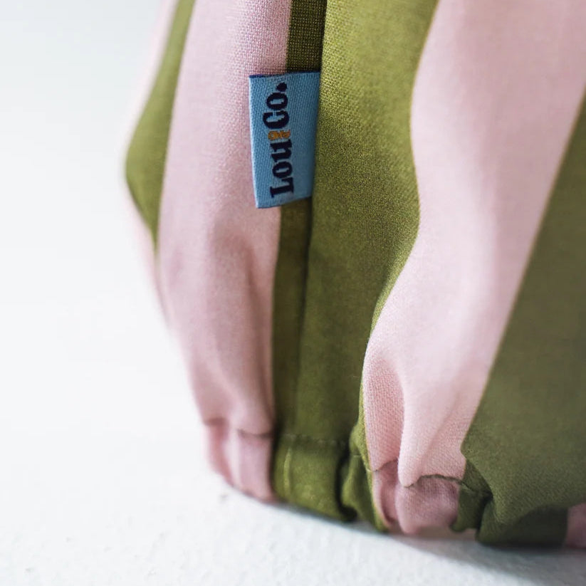 Dog Snood - Green & Pink Stripes