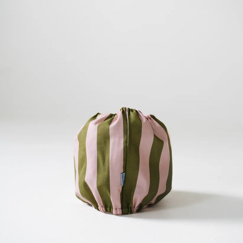 Dog Snood - Green & Pink Stripes