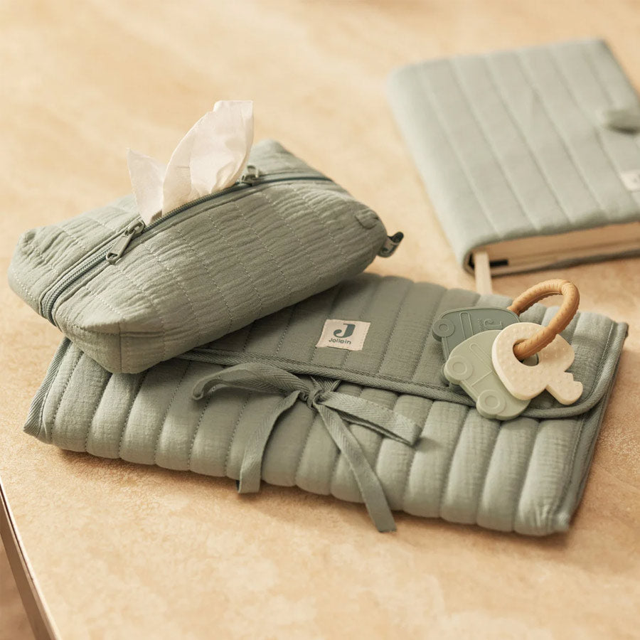 Muslin Changing Pad, Olive Green