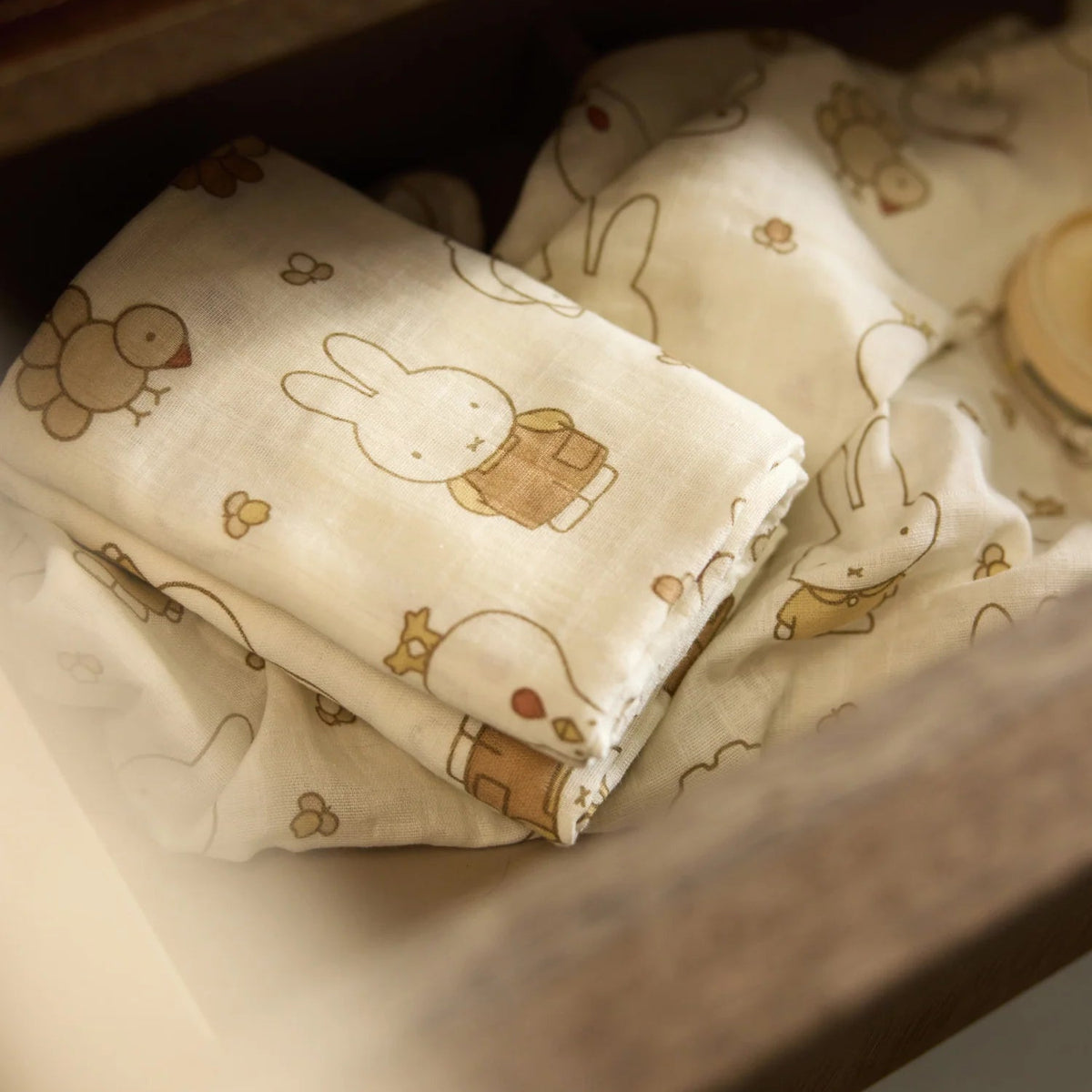 Muslin tetra pleničke Miffy Family Farm 70 x 70 cm (3 kosi)