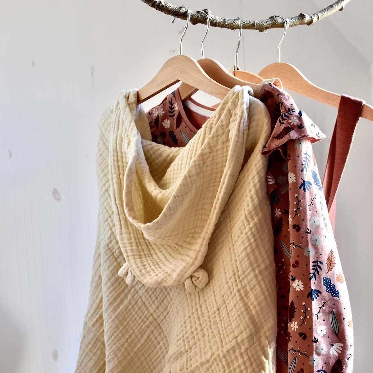 Hooded Baby Towel, Nude