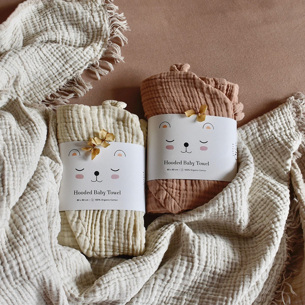 Hooded Baby Towel, Nude