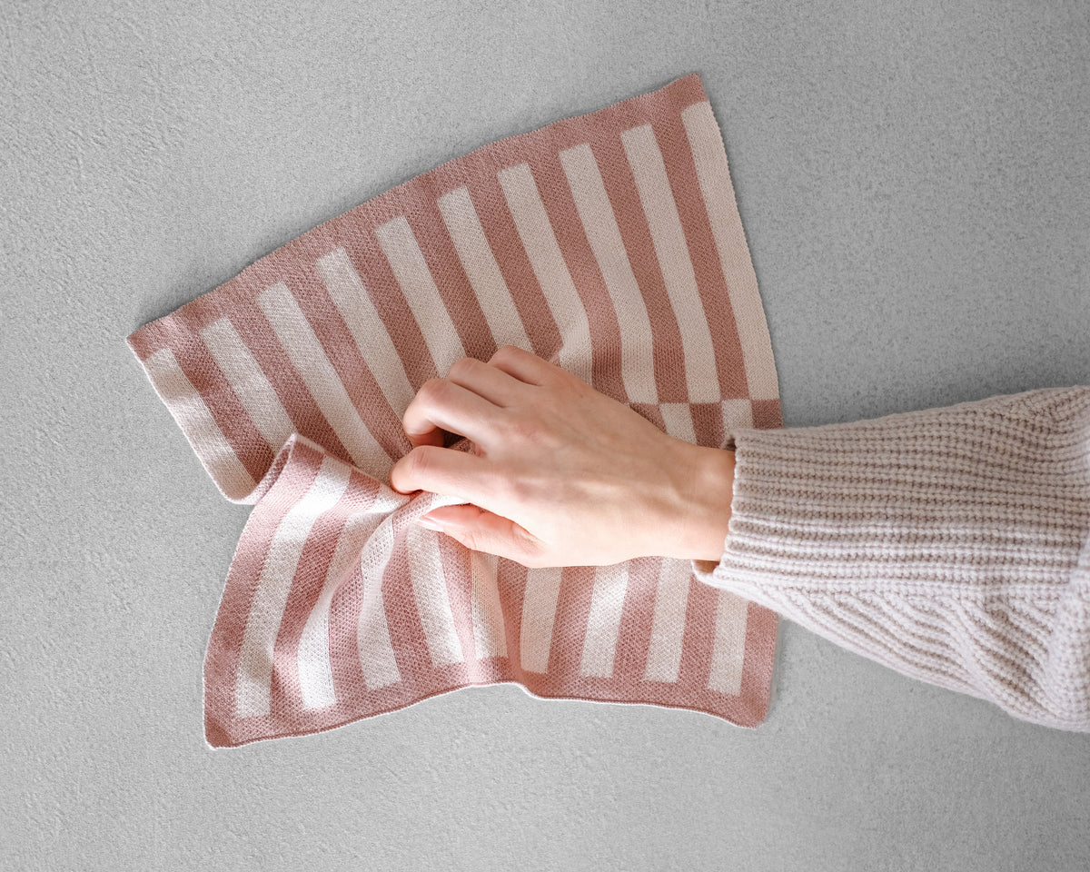 Katoenen Gebreide Vaatdoek, Blush Roze