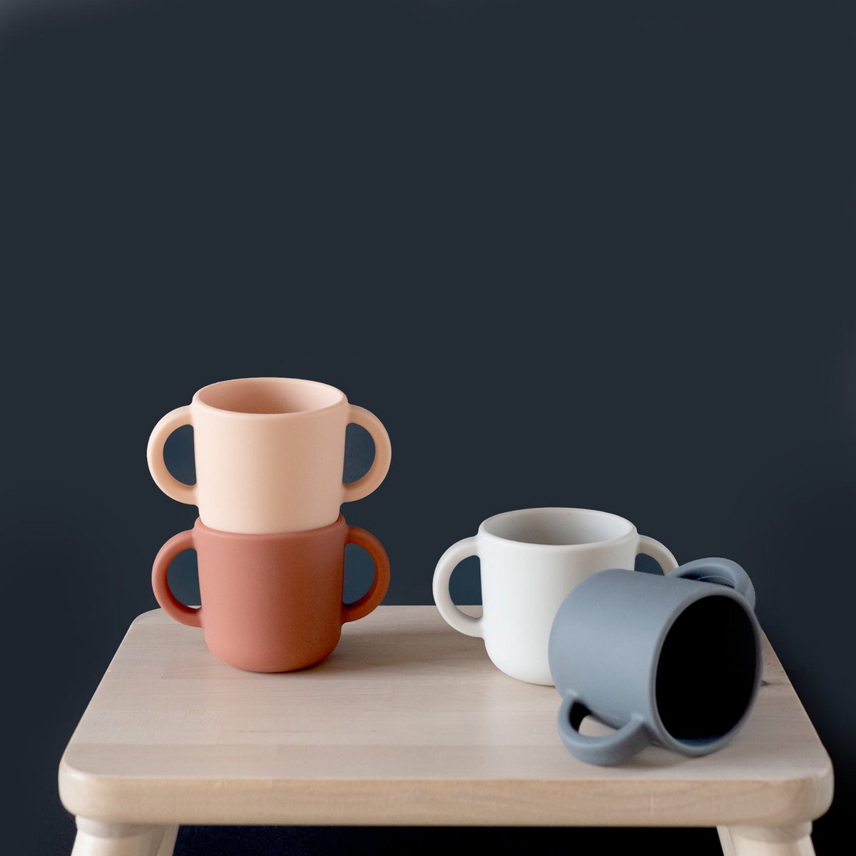 Siliconen Trainingsbeker Set, Blush-Terracota