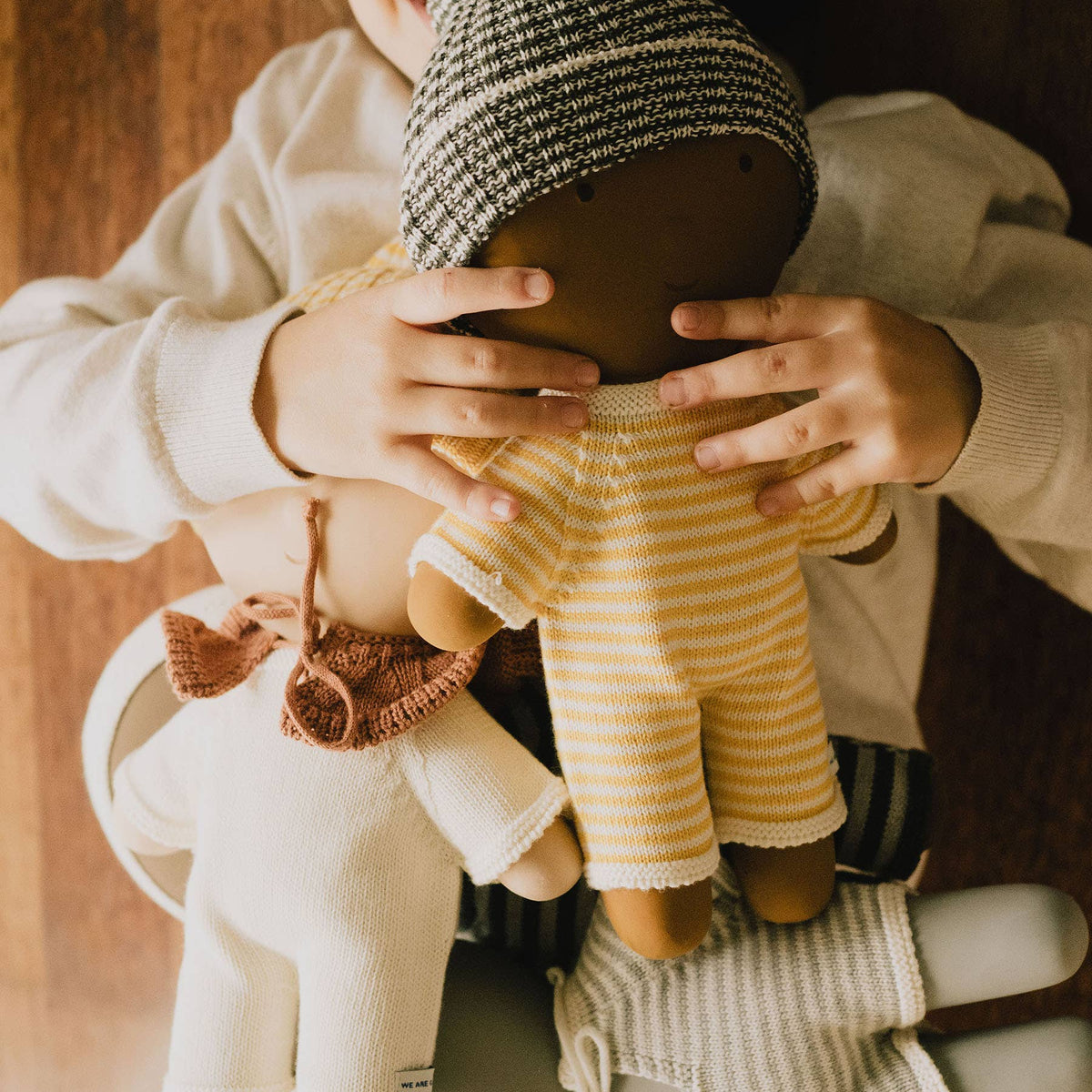 Natuurrubberen babypop - Franse streepjesset