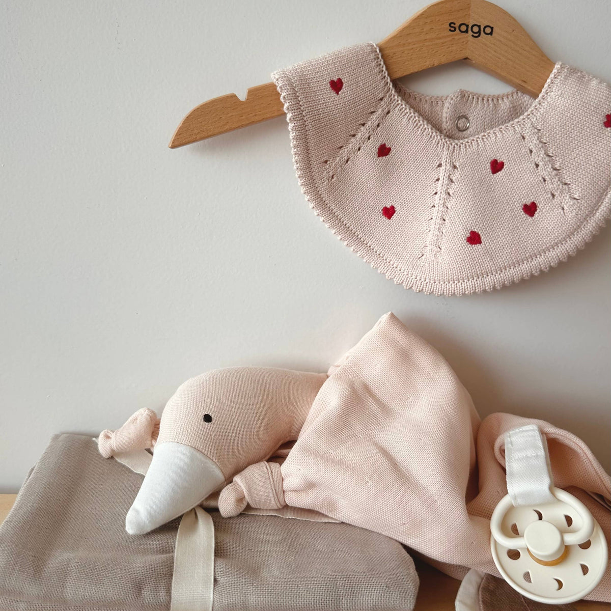 Schmusetuch Gans, Baby Blush