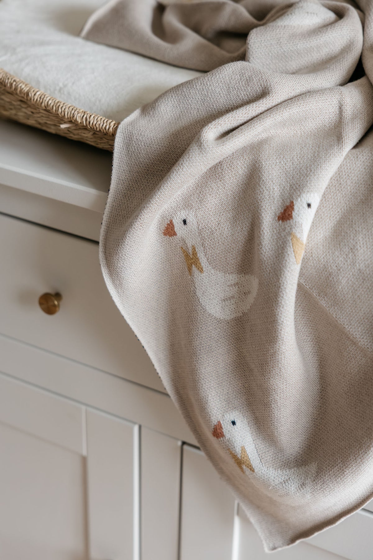 Mini-Decke Gans, Beige