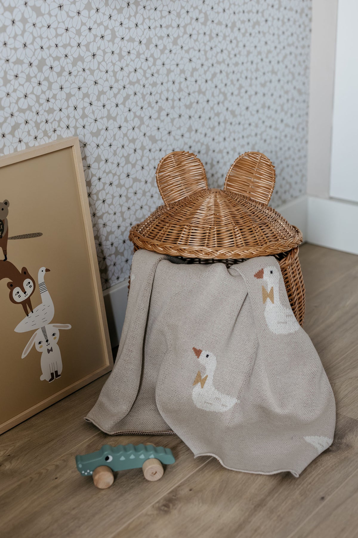 Mini-Decke Gans, Beige