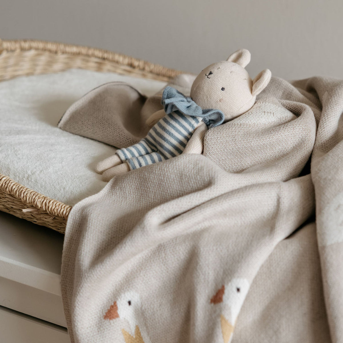Mini-Decke Gans, Beige