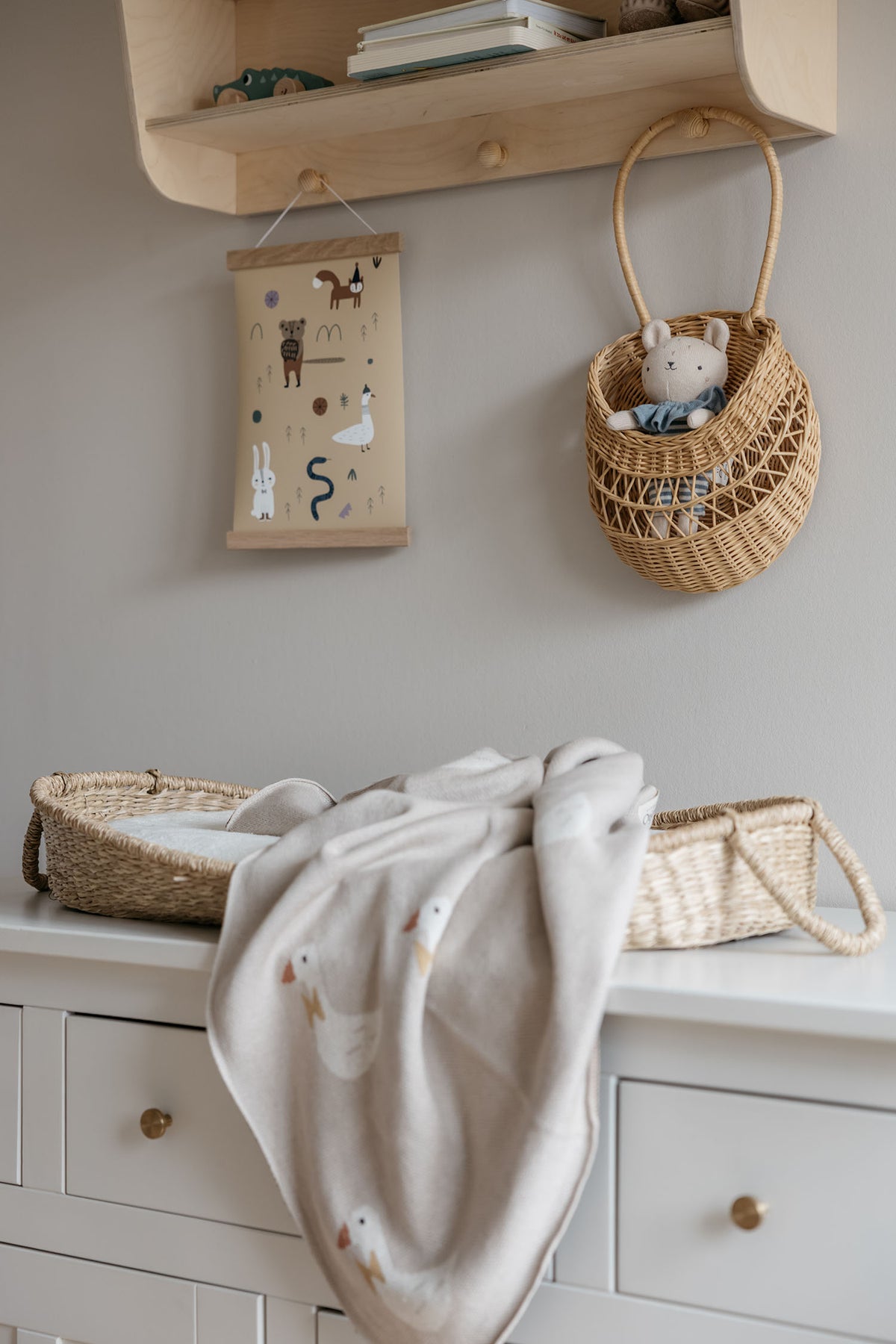 Mini-Decke Gans, Beige
