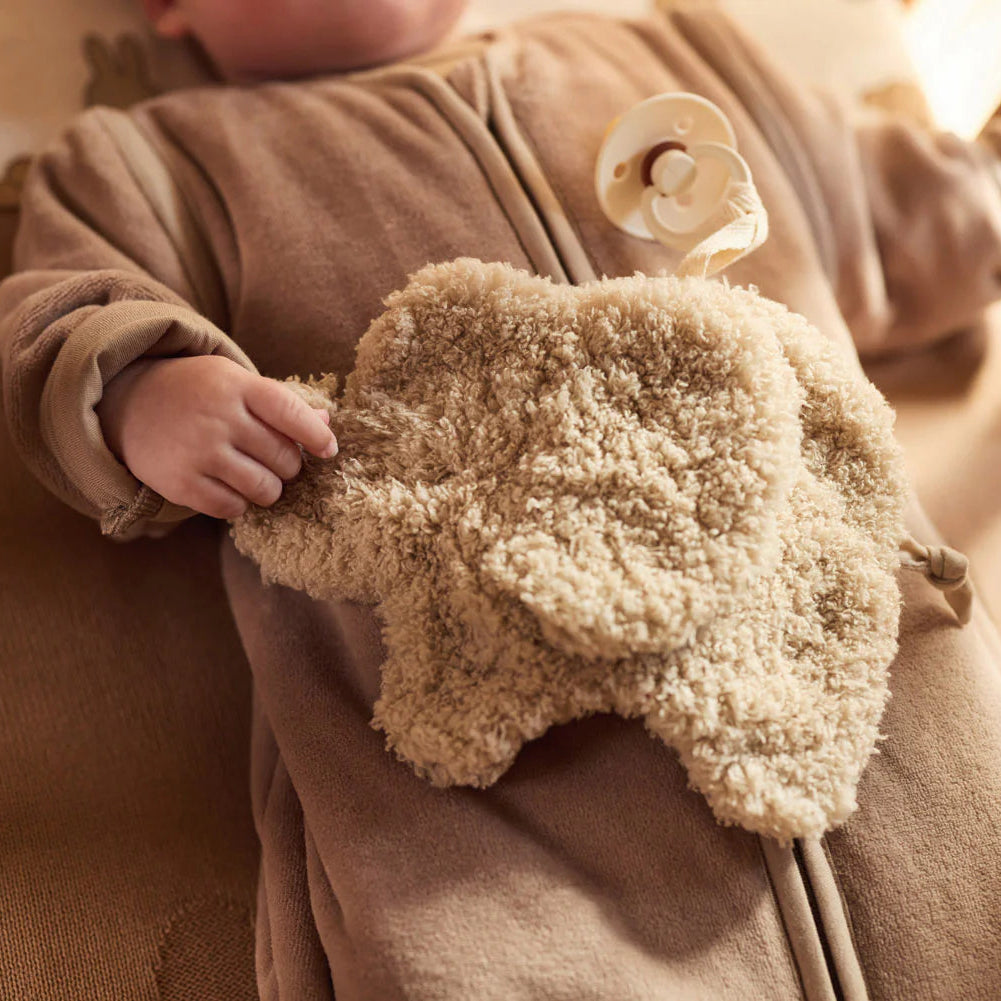 little otja pacifier jollein cloth on a baby