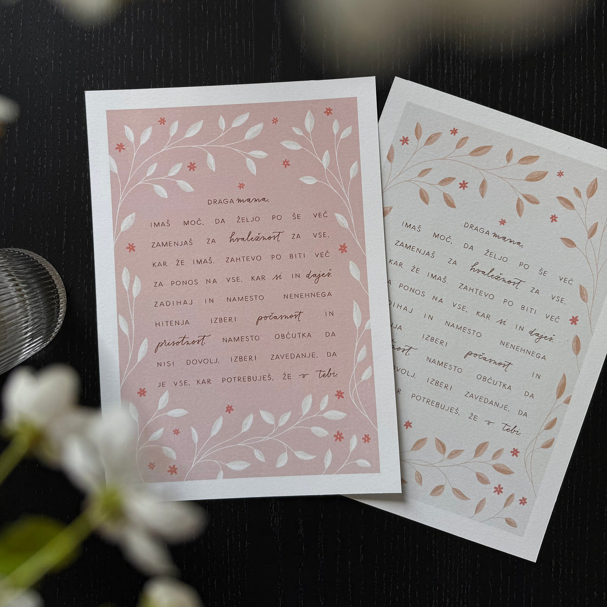 Print - Dear Mom, Beige