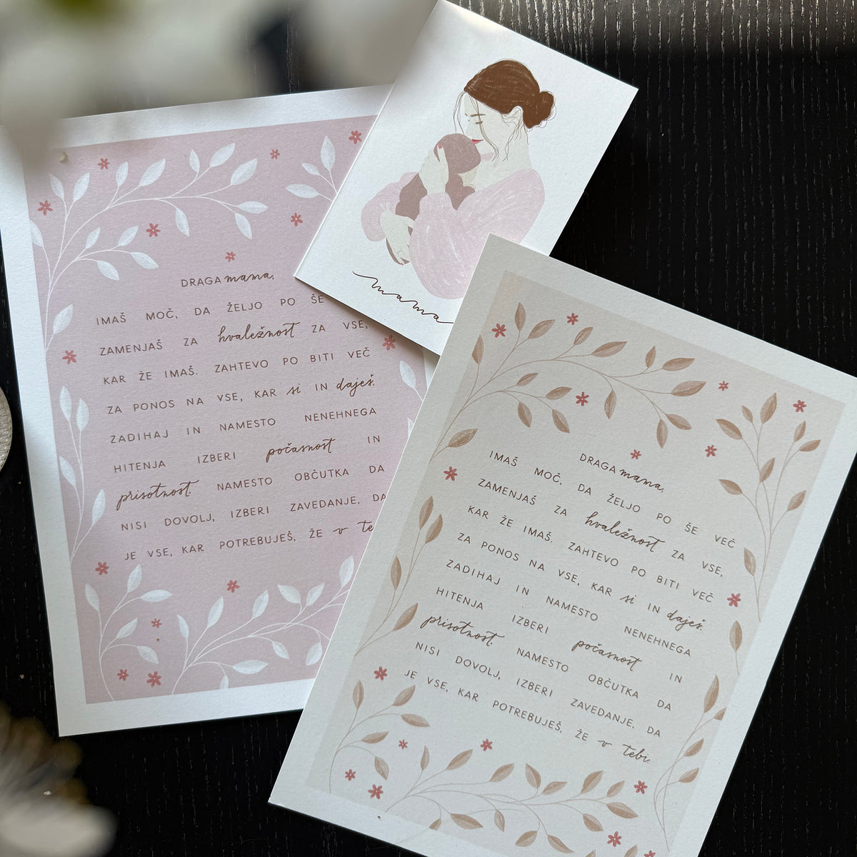 Print - Dear Mom, Pink