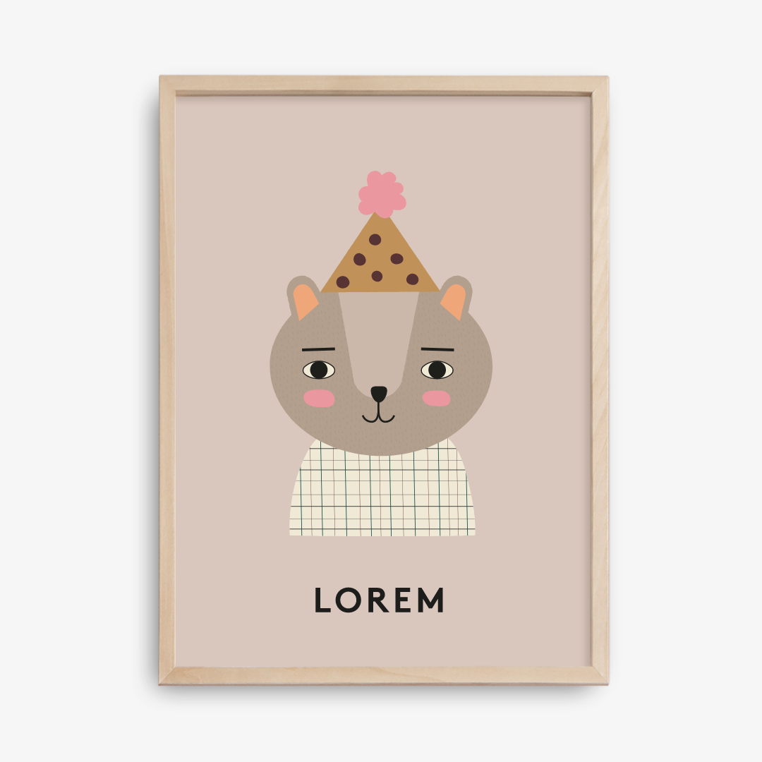 Baby Bear Lorem Poster