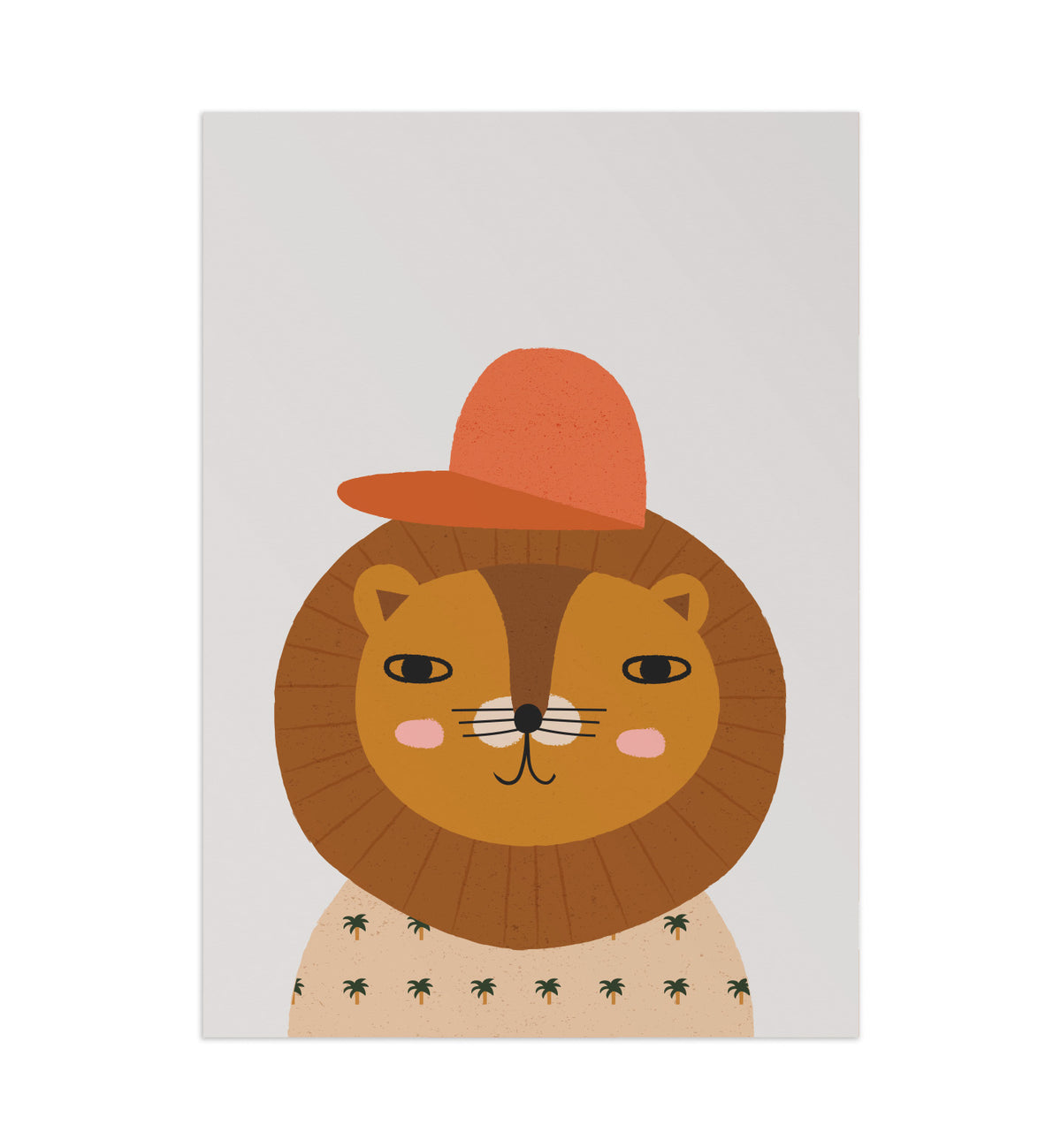 Lion with Palms Art Print (523660394538)